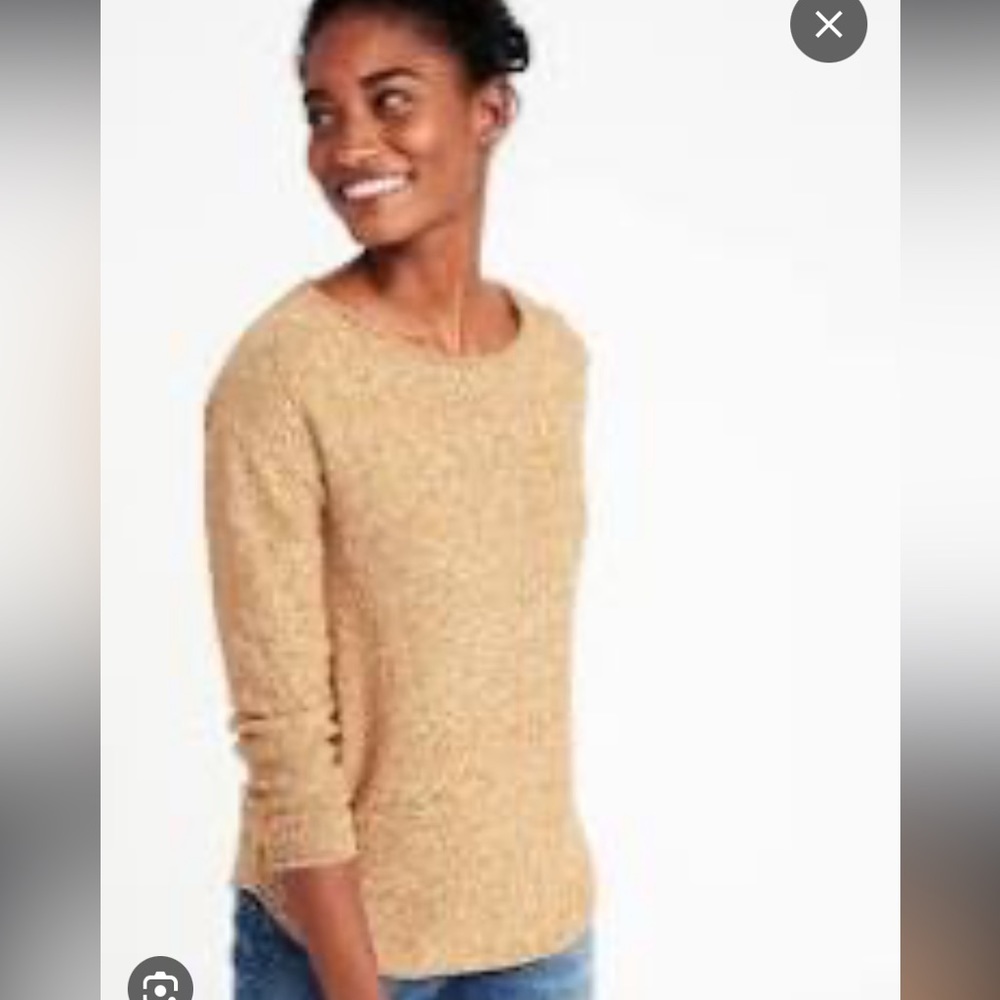 Old Navy Lightweight Marled Bateau  yellow Sweater for Women- Size Large
